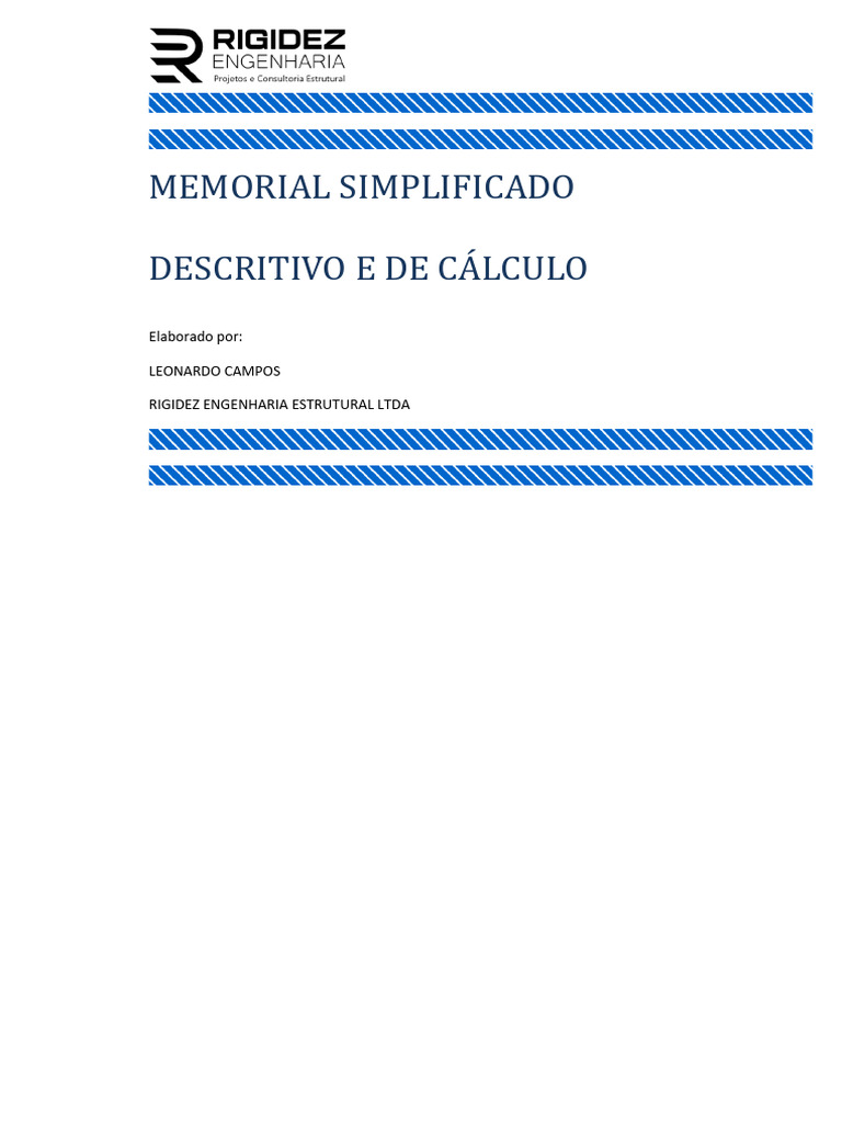 MEMDES-01-CONDER | PDF | Engenharia Estrutural | Engenharia