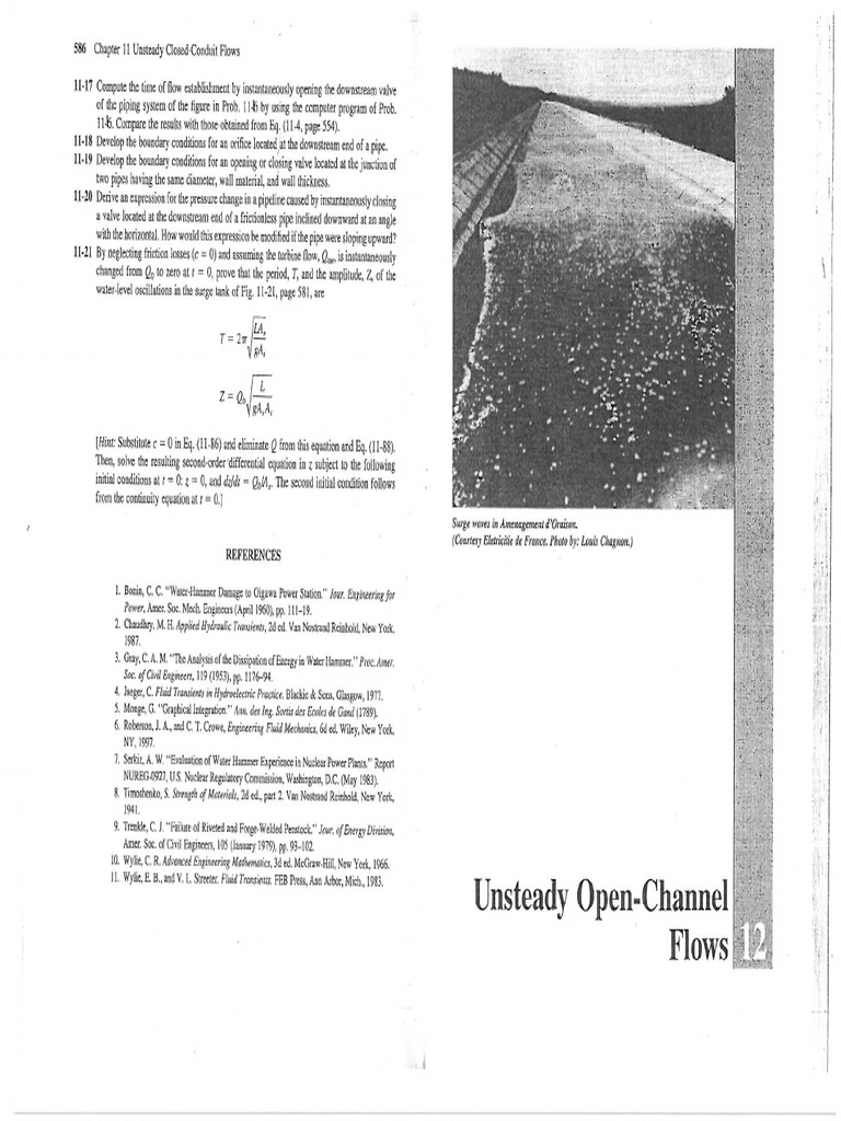 ENCV3FB - Unsteady Open Channel Flow - RCC12 | PDF