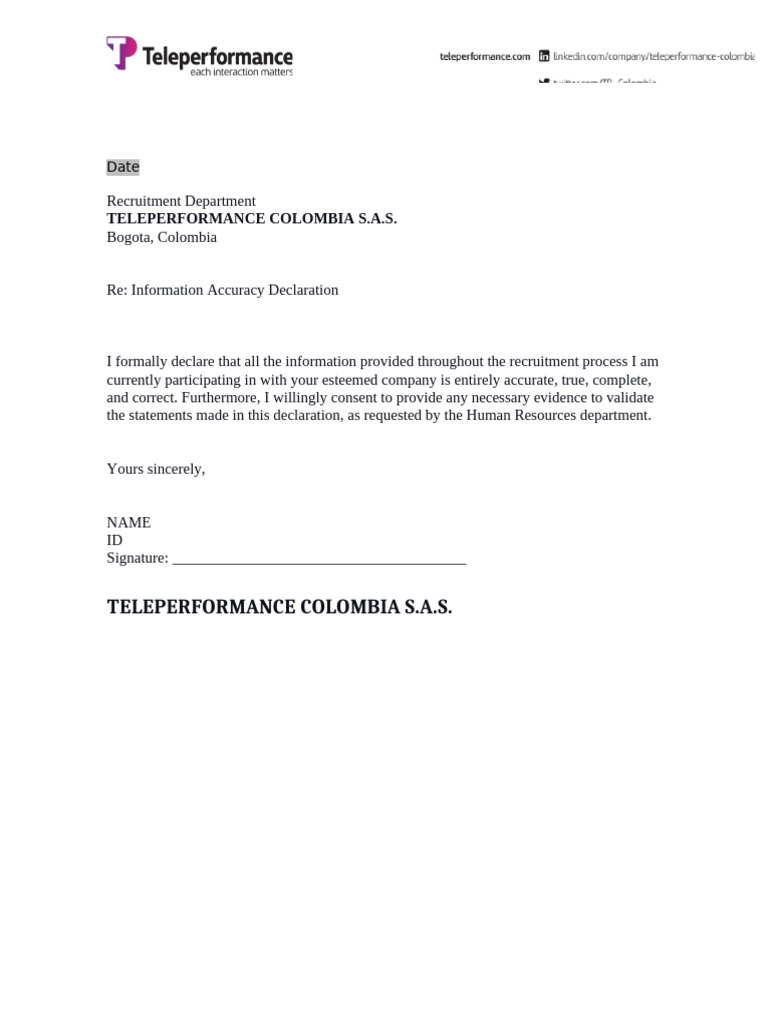 DGO Information Accuracy Declaration PDO Y CO en Facebook 2 | PDF