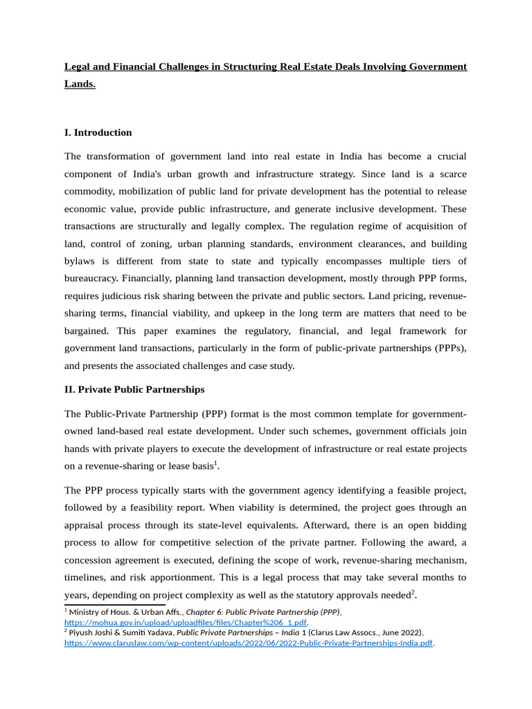Challenges in Government Land Real Estate | PDF | Zoning | Public ...