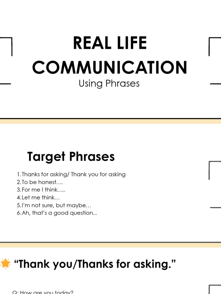 Essential Phrases for Everyday Conversations | PDF
