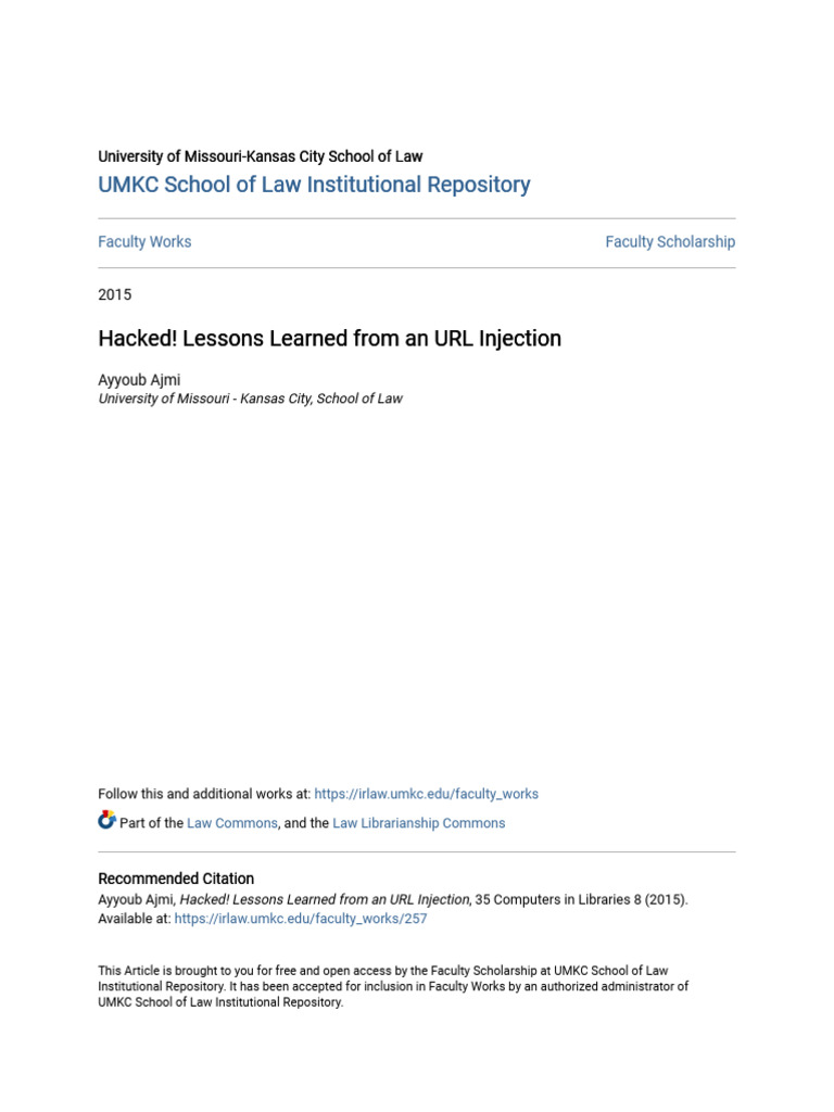 URL Injection: Cyberattack Insights | PDF | Search Engine Optimization ...