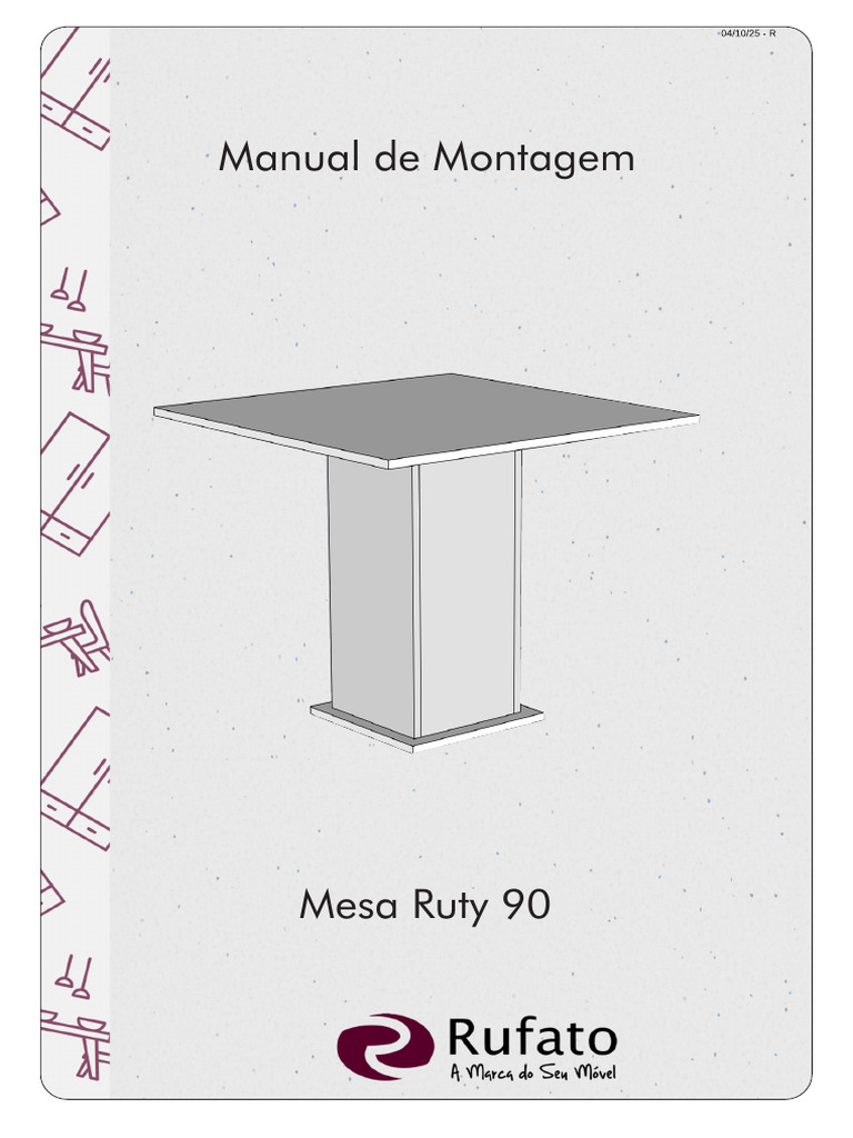 Guia de Montagem da Mesa Ruty 90 | PDF
