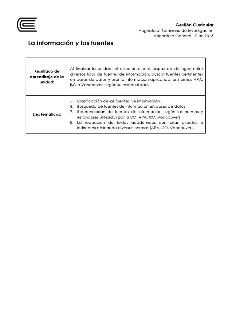 Actividades semana 3 y 4 La información y las fuentes ABRIL 2023 (1 ...