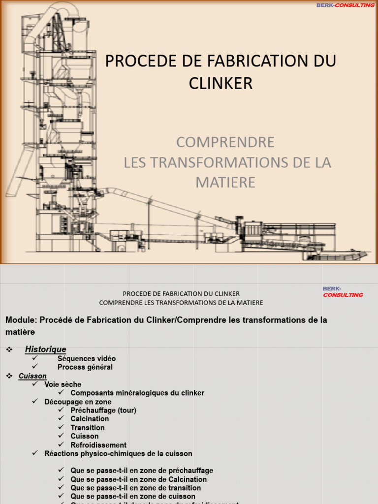 Fabrication du Clinker : Processus et Incidents | PDF | Ciment ...