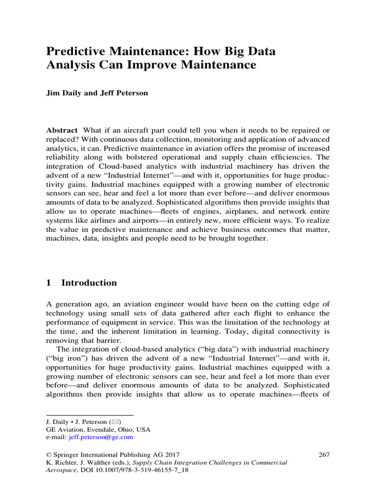 How Big Data Can Improve Predictive Maintenance | PDF | Analytics ...