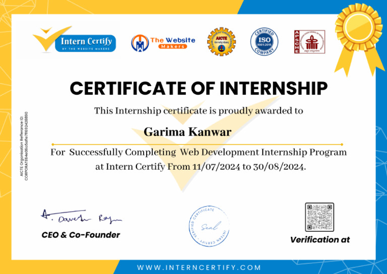 Intern Certify Certification 20240719 101221 0000 | PDF
