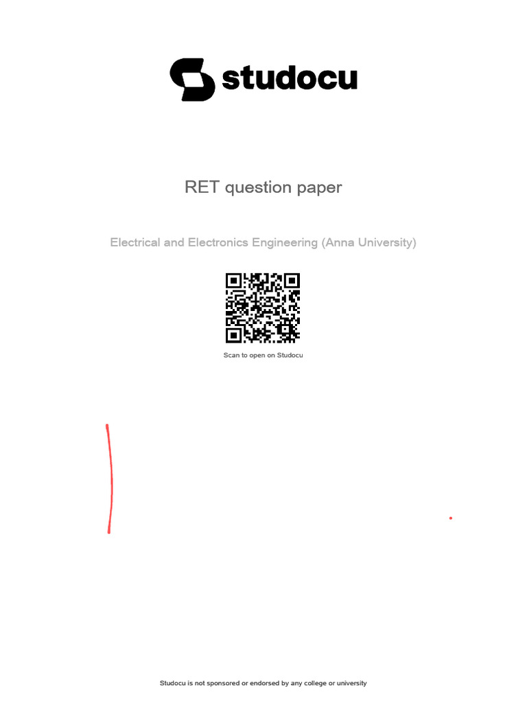 RET Question Paper RET Question Paper | PDF