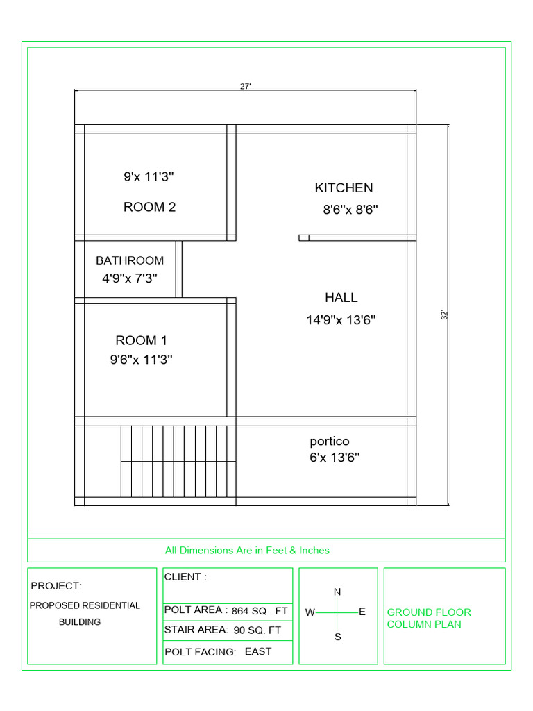 Proposed Residential Building Plan | PDF