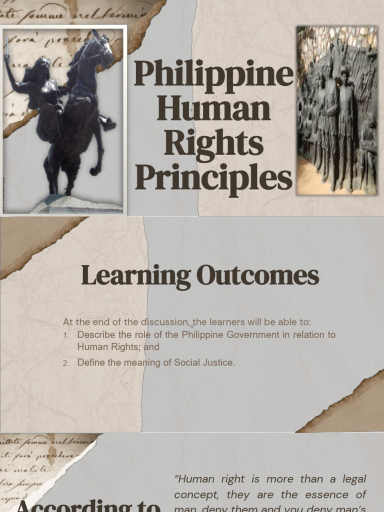 Philippine Human Rights Principles Overview | PDF | Social Justice ...