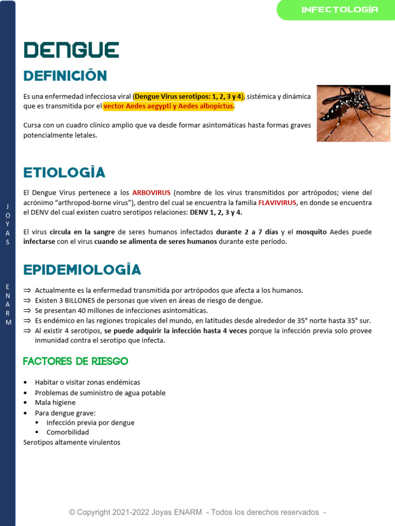 Guía Completa sobre el Dengue: Síntomas y Diagnóstico | PDF ...