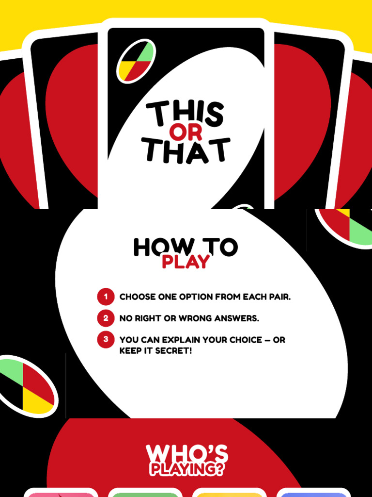 Black Red Bold Colorful Card This or That Quiz Interactive Game ...