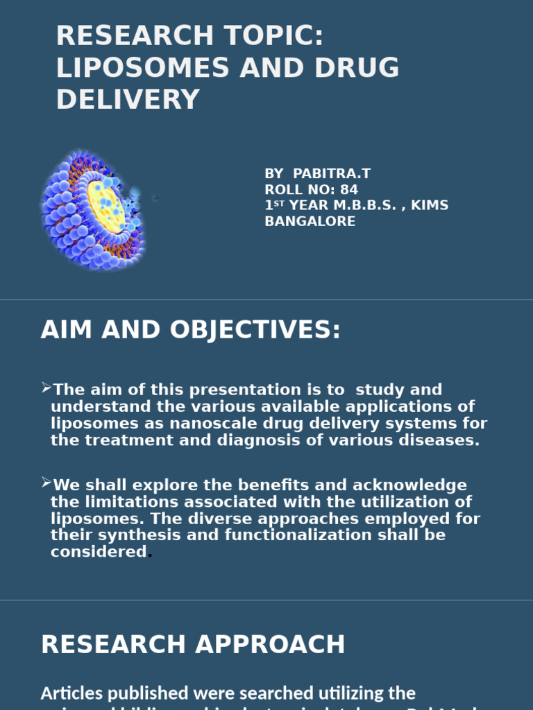 Liposomes in Drug Delivery Systems | PDF | Liposome | Lipid Bilayer