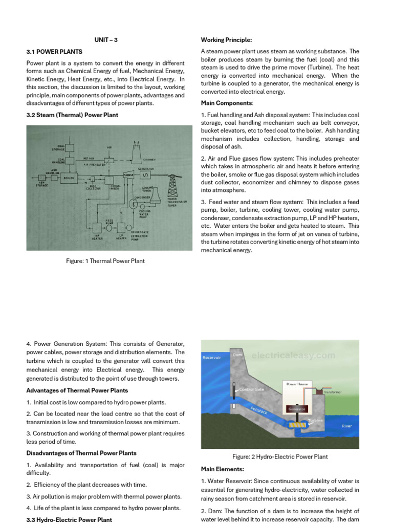 Overview of Power Plant Types and Functions | PDF | Power Station ...