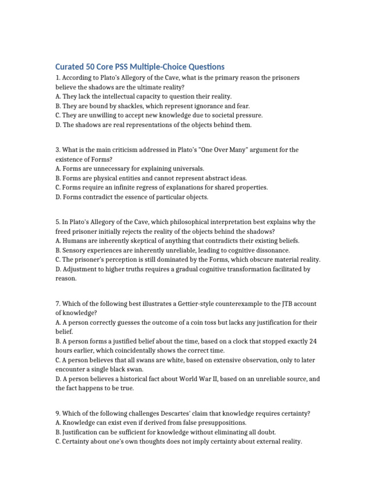 Filtered 50 PSS Questions | PDF | Falsifiability | Materialism