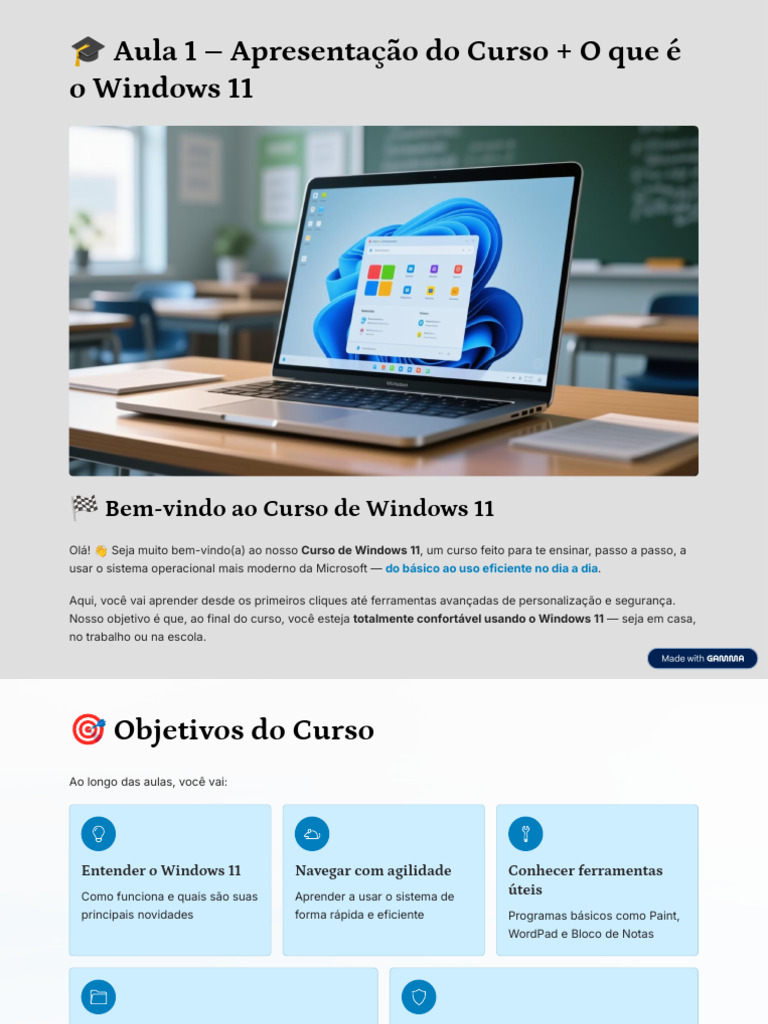 Curso Completo de Windows 11: Início e Recursos | PDF | Microsoft ...