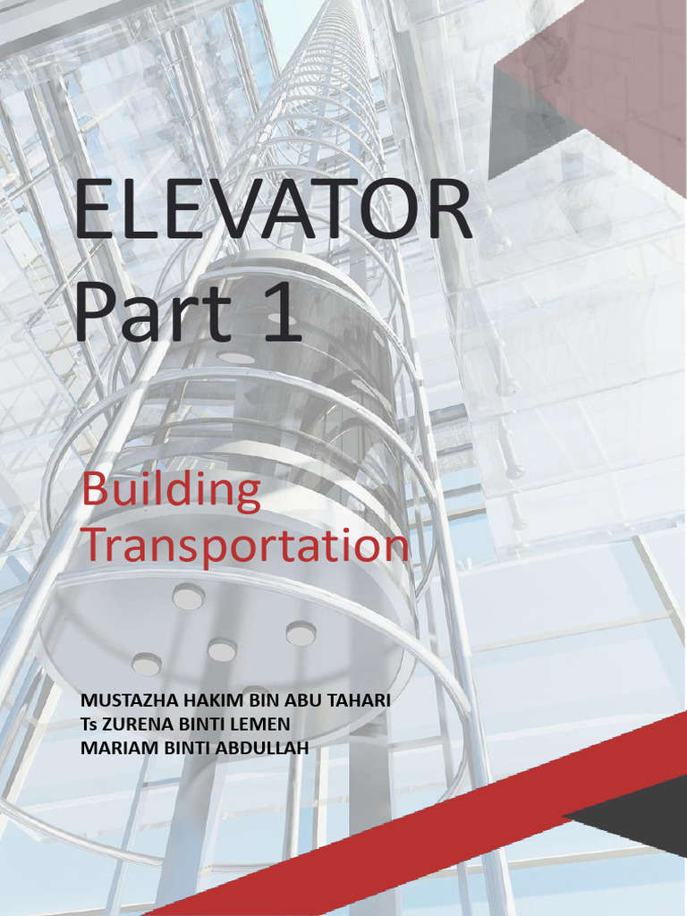 E Book Elevator Part 1 08112022 | PDF | Elevator | Electric Motor
