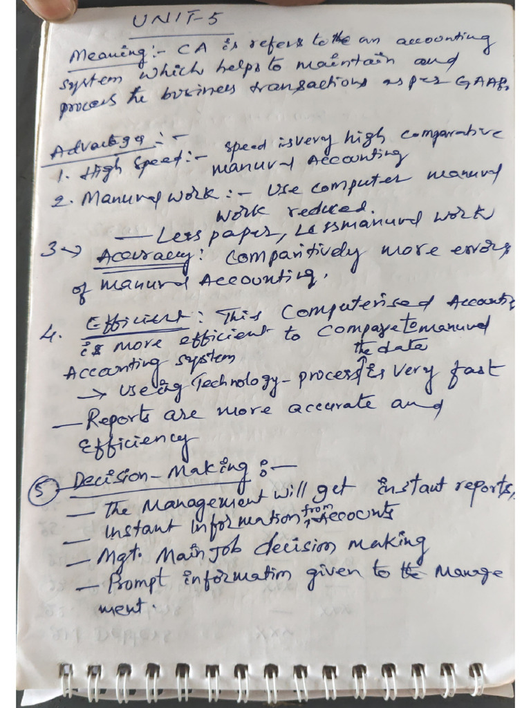 FA Unit 5 Short Notes | PDF
