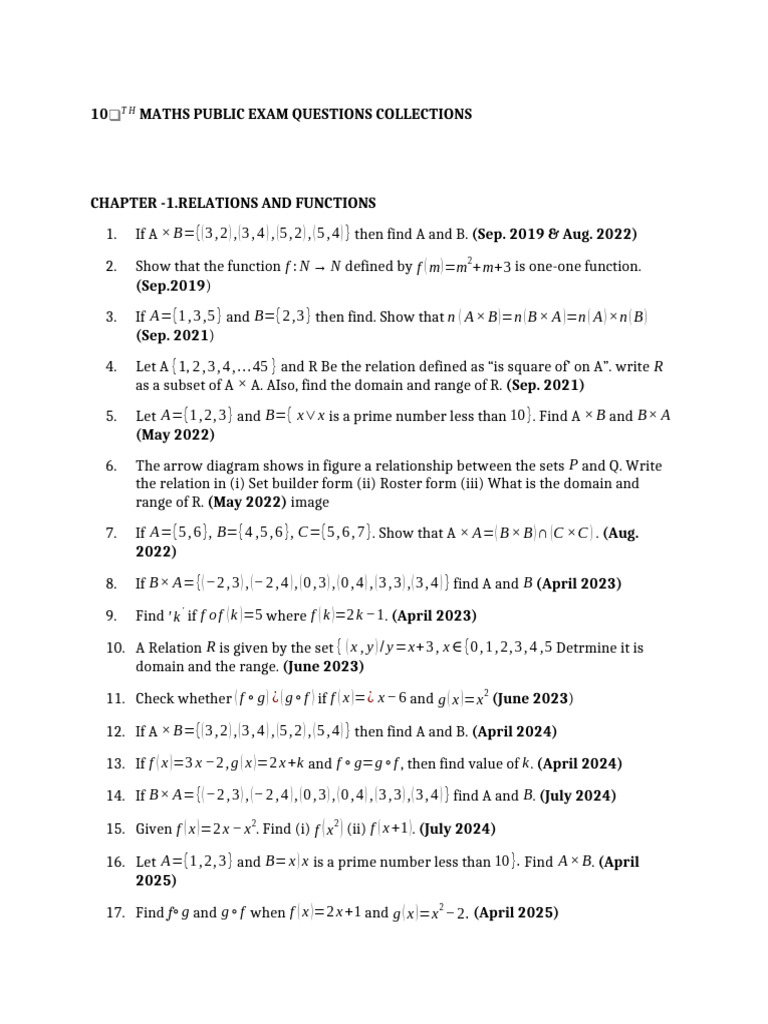 10 Th Maths Question Bank 2025 | PDF | Sphere | Line (Geometry)