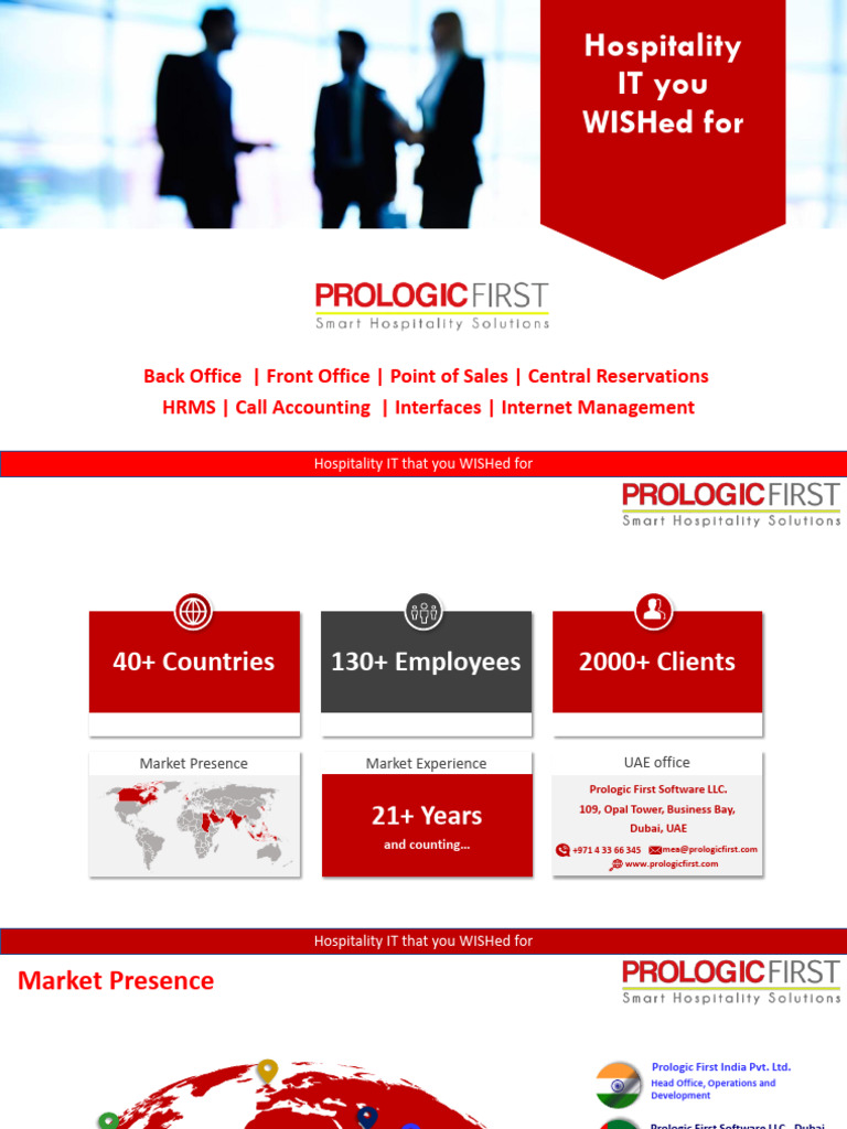 Hospitality IT Solutions by Prologic First | PDF | Point Of Sale ...