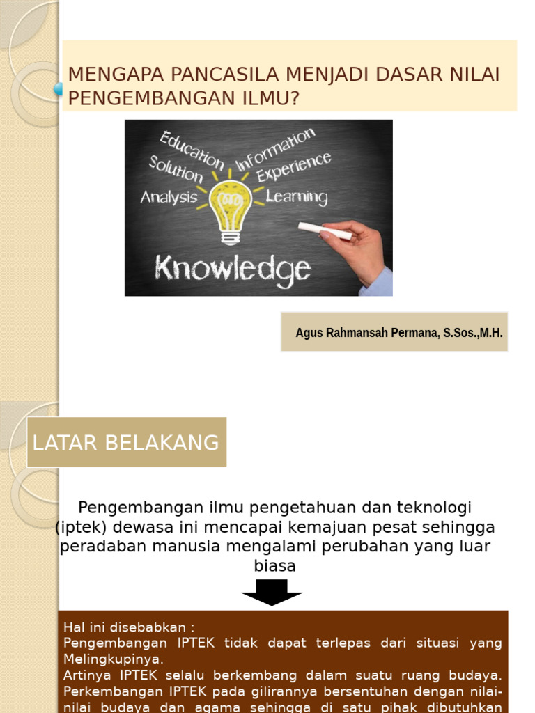 3. Pancasila Sebagai Dasar Nilai Pengembangan Ilmu | PDF