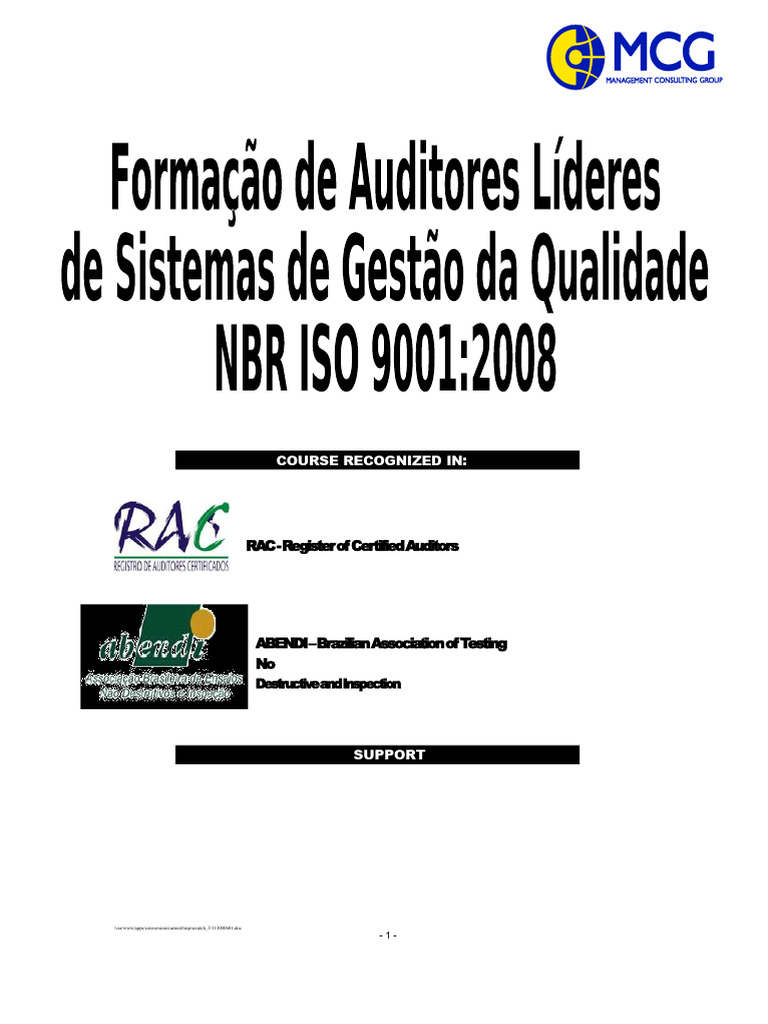 ISO 9001 Lead Auditor Course | PDF | Quality Management System | Audit