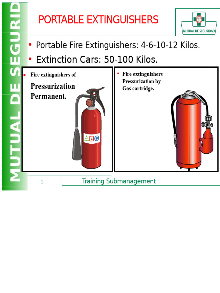 Portable Fire Extinguishers Guide | PDF | Fires | Materials