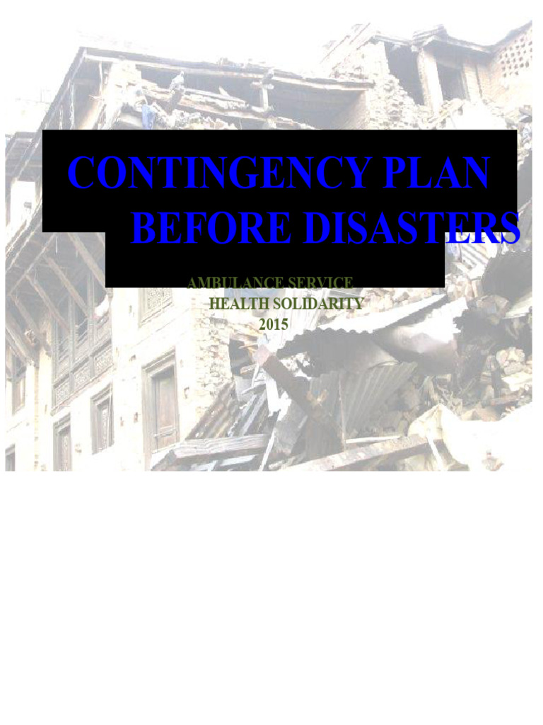 Emergency Contingency Plan for Health Services | PDF | Tsunami ...