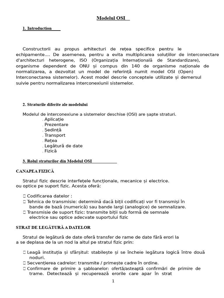Curs Model OSI | PDF