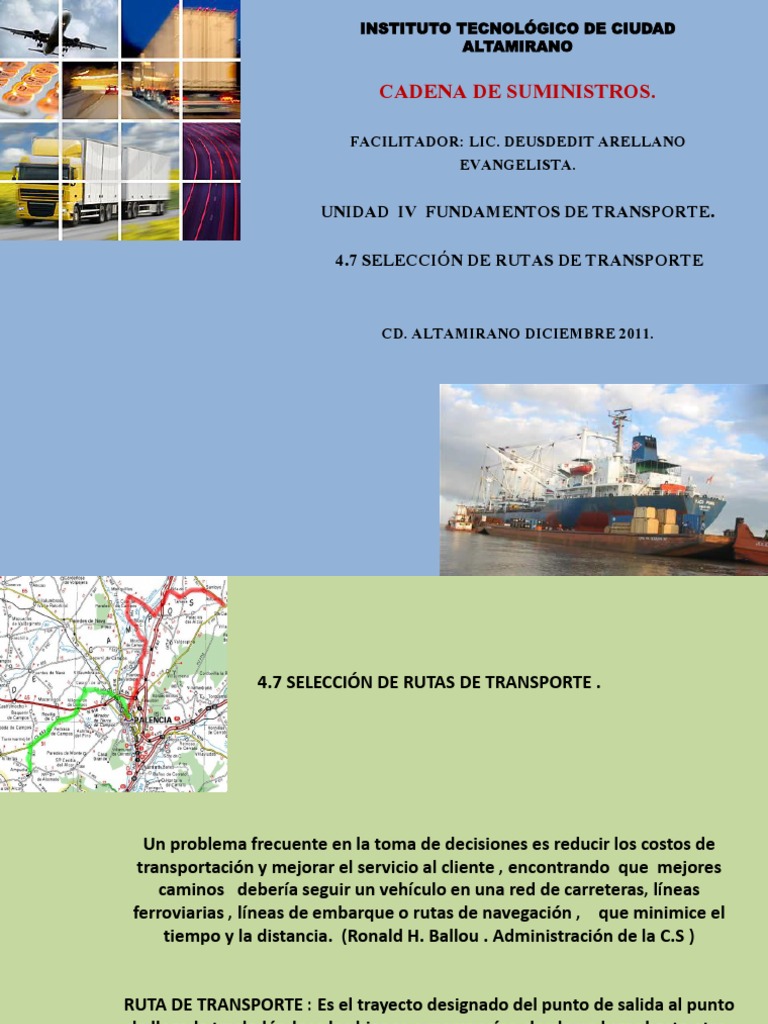 Optimización de Rutas de Transporte | PDF | La carretera | Transporte