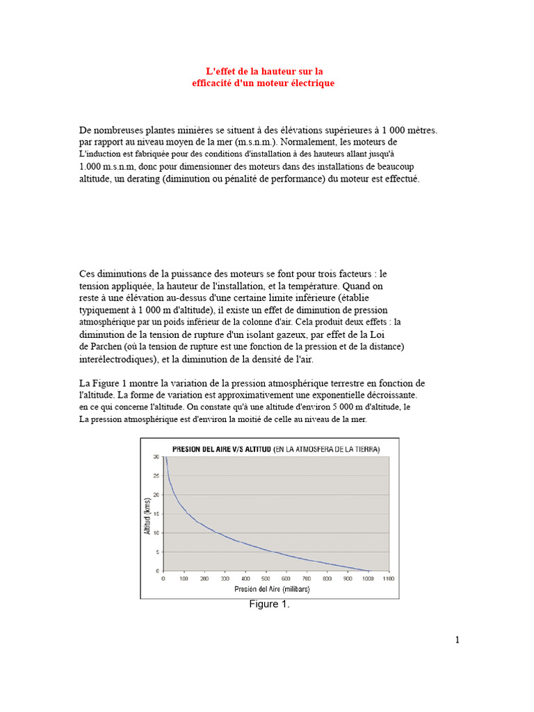 Impact de l'altitude sur moteurs électriques PDF Puissance — free download