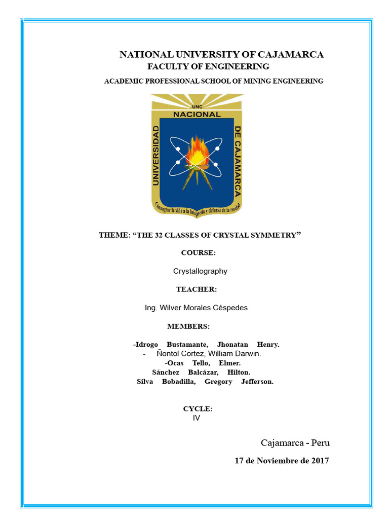 32 Classes of Crystal Symmetry Explained | PDF | Rotation | Crystallography