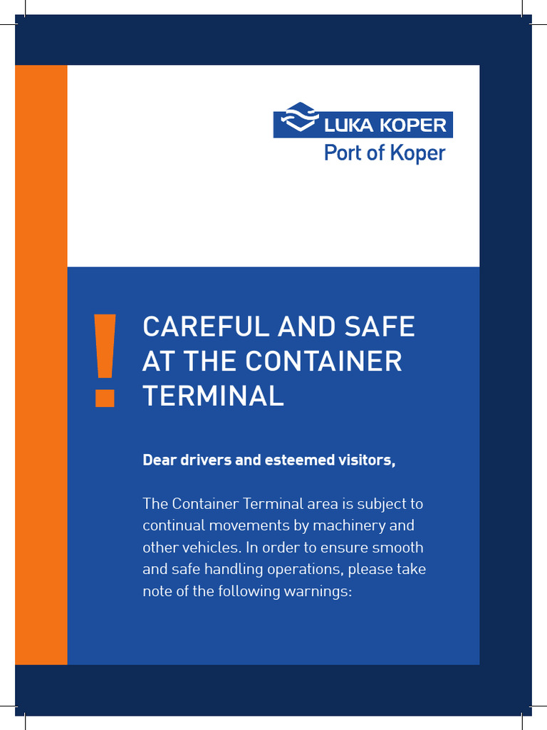 Container Terminal Safety Guidelines | PDF | Traffic | Truck