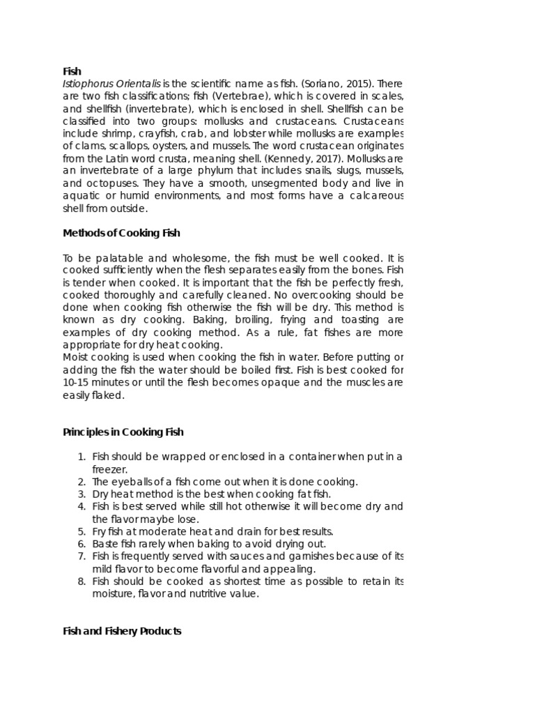 Fish and Shellfish | PDF | Shellfish | Cooking