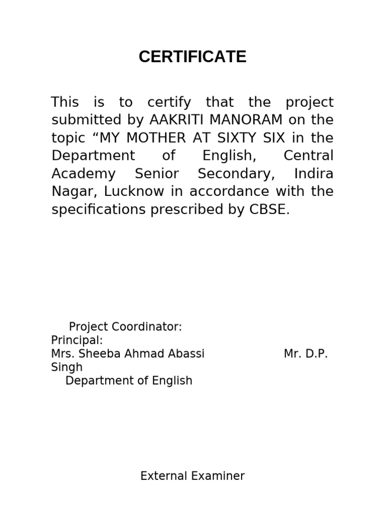 Eng Certificate XII | PDF