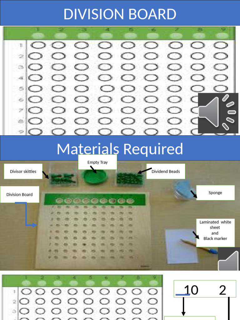 Division Board Materials and Problems | PDF