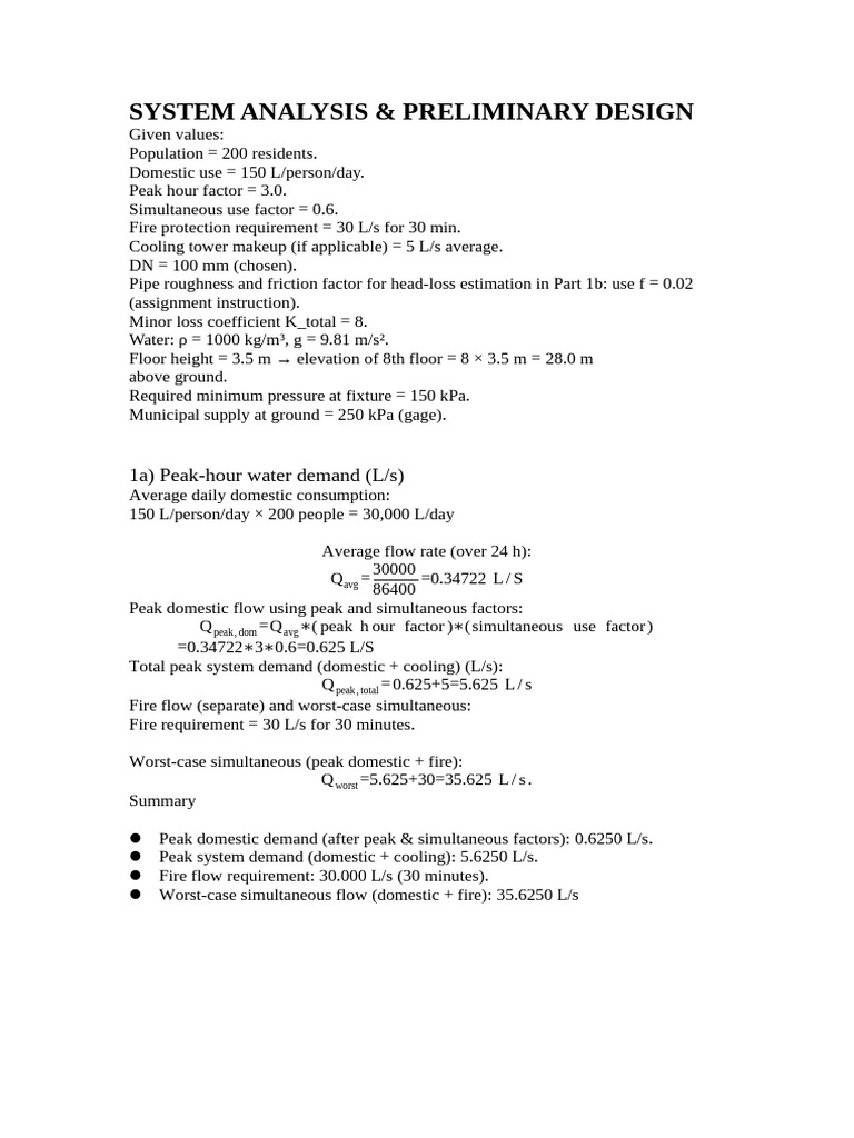 System Analysis | PDF | Pump | Chemical Engineering