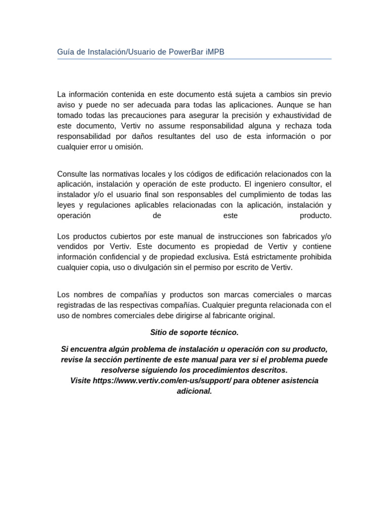 Guía de Instalación PowerBar iMPB | PDF