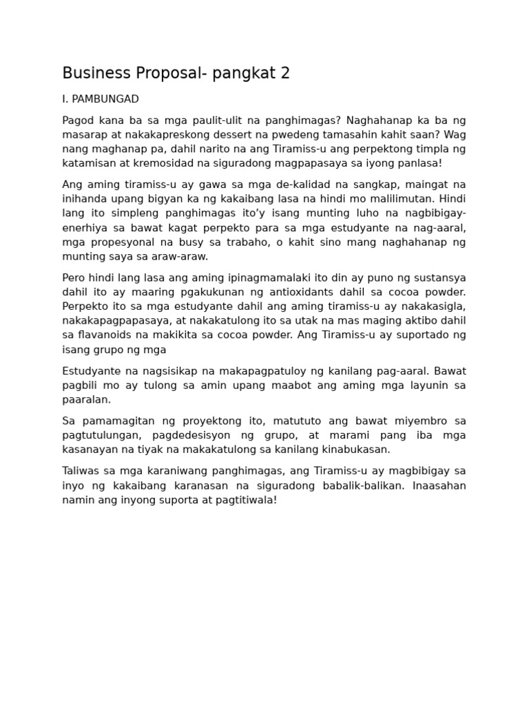 Business Proposal | PDF
