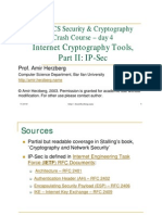 DIMACS Security & Cryptography Crash Course - Day 4: Internet Cryptography Tools, Part II: IP-Sec