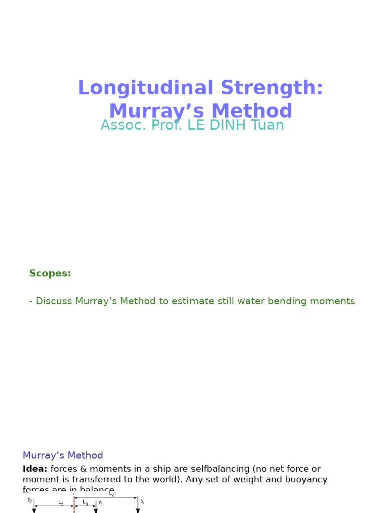 Murray's Method for Ship Bending Moments | PDF | Bending | Ships