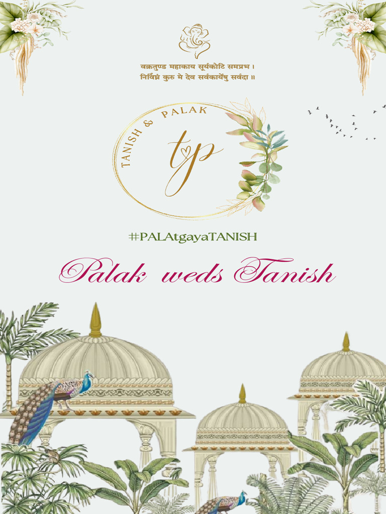 Palak and Tanish Wedding Invitation | PDF | Social Conventions | Wedding