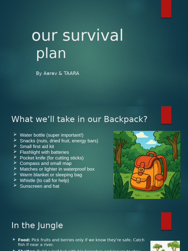 Survival Plan Task | PDF