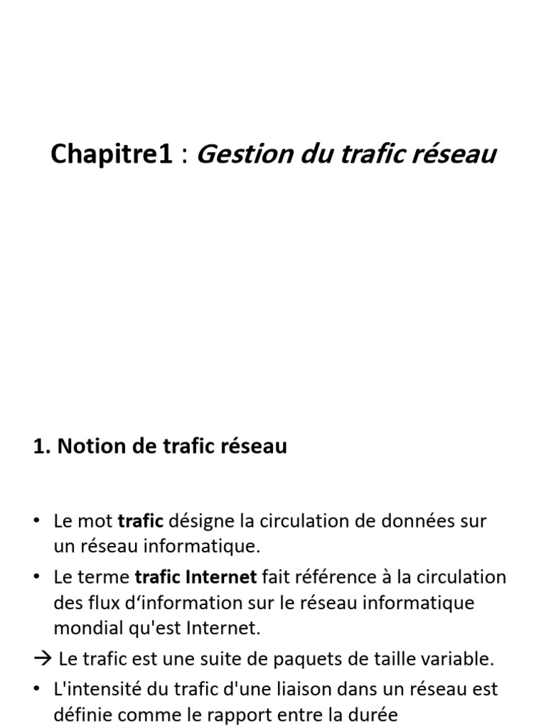 Gestion et analyse du trafic réseau | PDF | Protocoles Internet ...