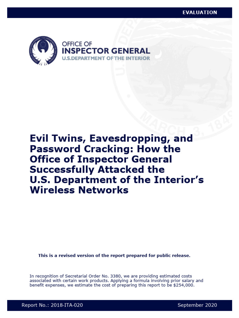 Wireless Security Breaches at DOI | PDF | Security | Computer Security
