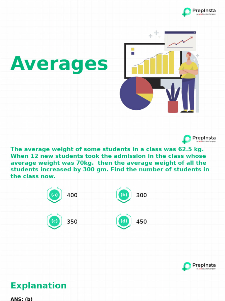 Average Calculation Problems and Solutions | PDF