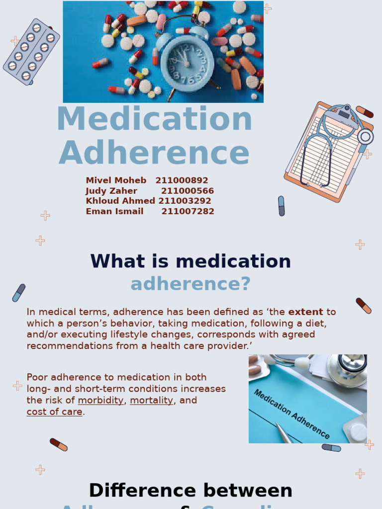Understanding Medication Adherence Factors | PDF | Dose (Biochemistry ...