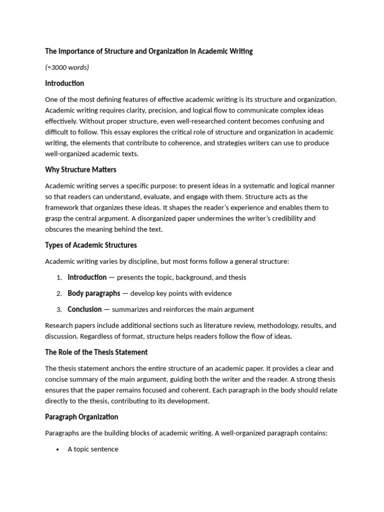 Structure in Academic Writing Explained | PDF | Critical Thinking ...