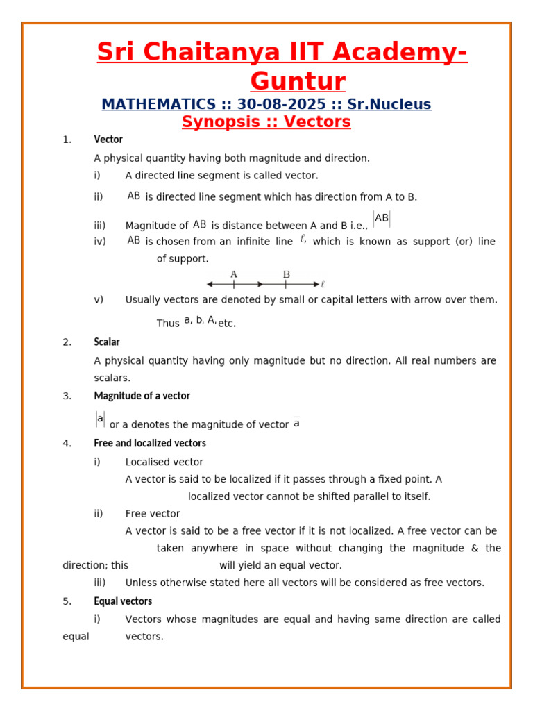 Understanding Vectors in Mathematics | PDF | Euclidean Vector | Norm ...