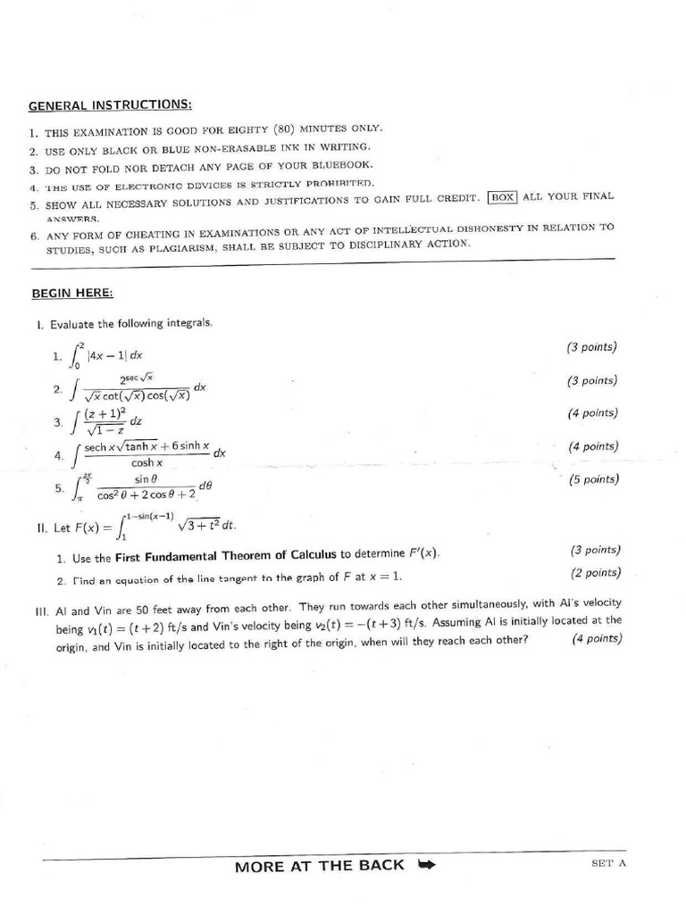 Math 21 Sample LE4 | PDF